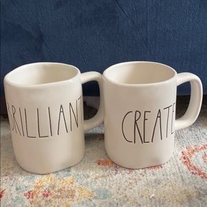 Set of two Rae Dunn brilliant and create mugs